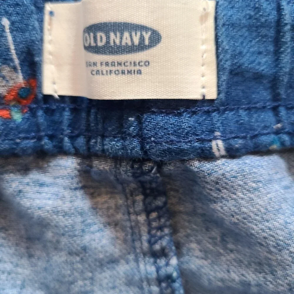 Old Navy Womens Sleep Pajamas Pants Blue Ski Print Size XL